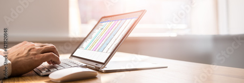 Foto Spreadsheet Business Data Analyst