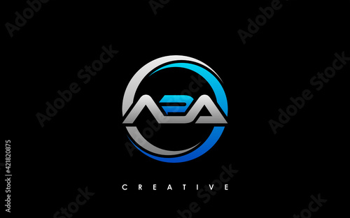 ABA Letter Initial Logo Design Template Vector Illustration photo