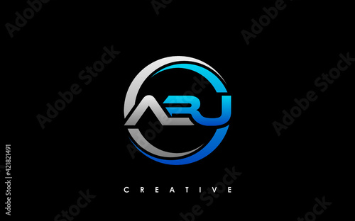 ABU Letter Initial Logo Design Template Vector Illustration