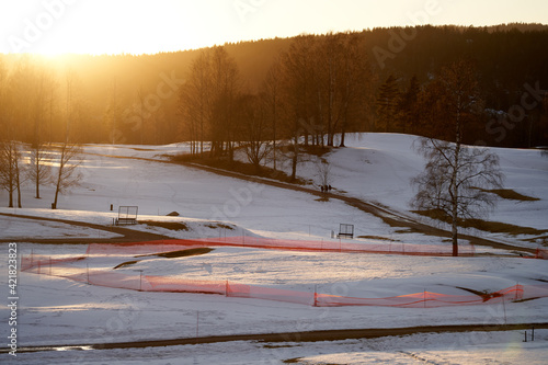 Bogstad golfcourt in winter photo