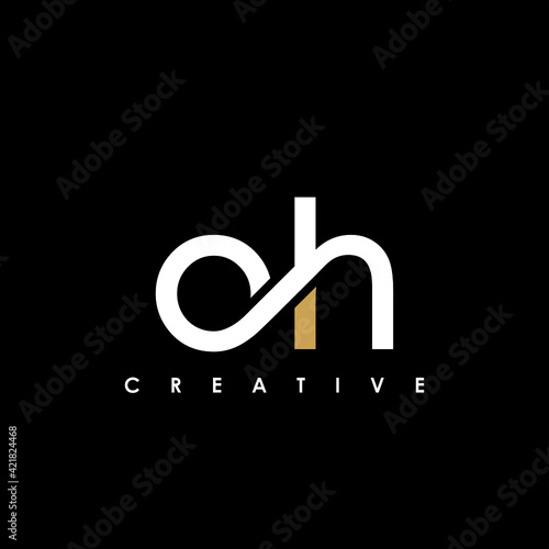 OH Letter Initial Logo Design Template Vector Illustration