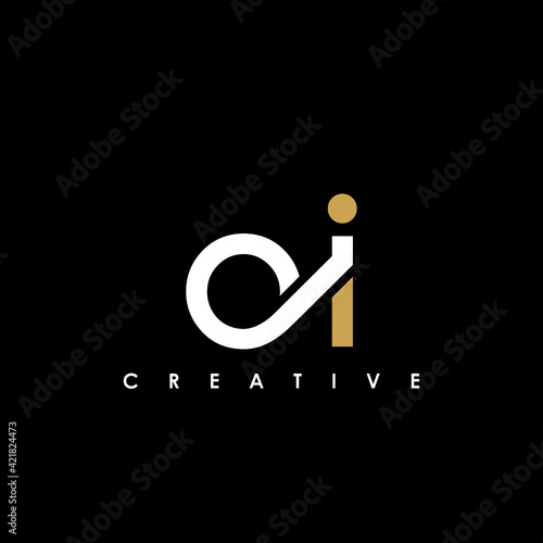 OI Letter Initial Logo Design Template Vector Illustration