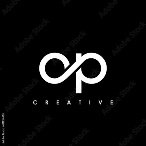 OP Letter Initial Logo Design Template Vector Illustration
