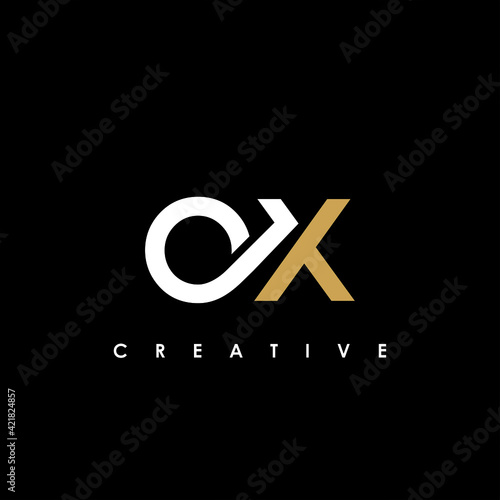 OX Letter Initial Logo Design Template Vector Illustration