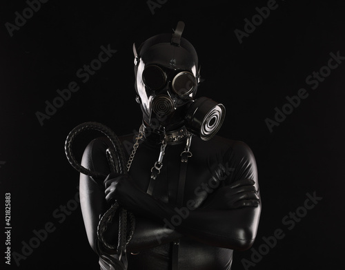male fetish, man in gas mask photo