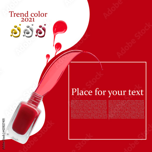 Bottle of nail polish and s...