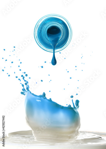 Open bottle with dripping n...