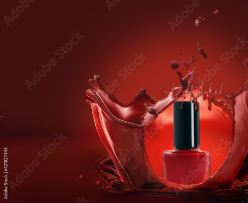 Bottle of nail polish with ...