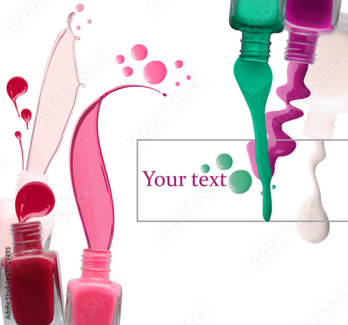 Bottles and nail polish blo...