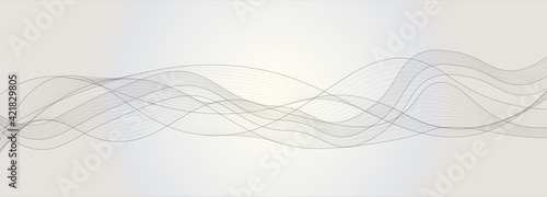 White abstract background with flowing particles