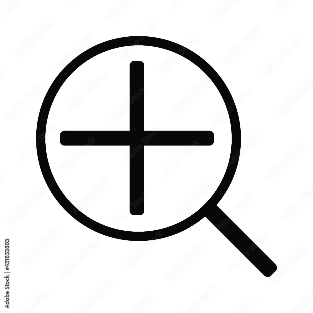 magnifying glass with plus icon magnifying glass with plus icon
