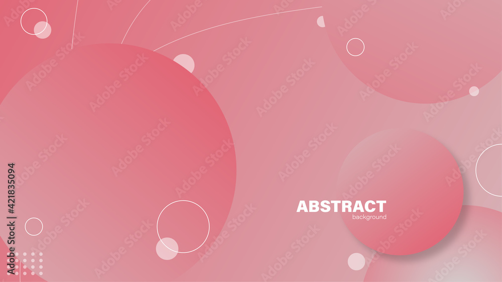 Abstract pink background with circle geometric, background with copy space for design, vector.