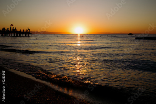 sunset on the sea