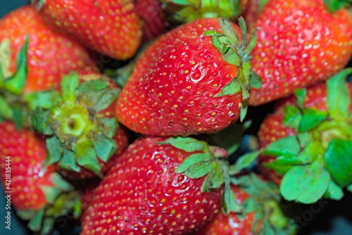 Fresh Strawberries With Background Closeup