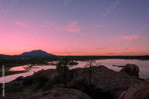 Willow Lake Prescott Arizona Sunset Landscape