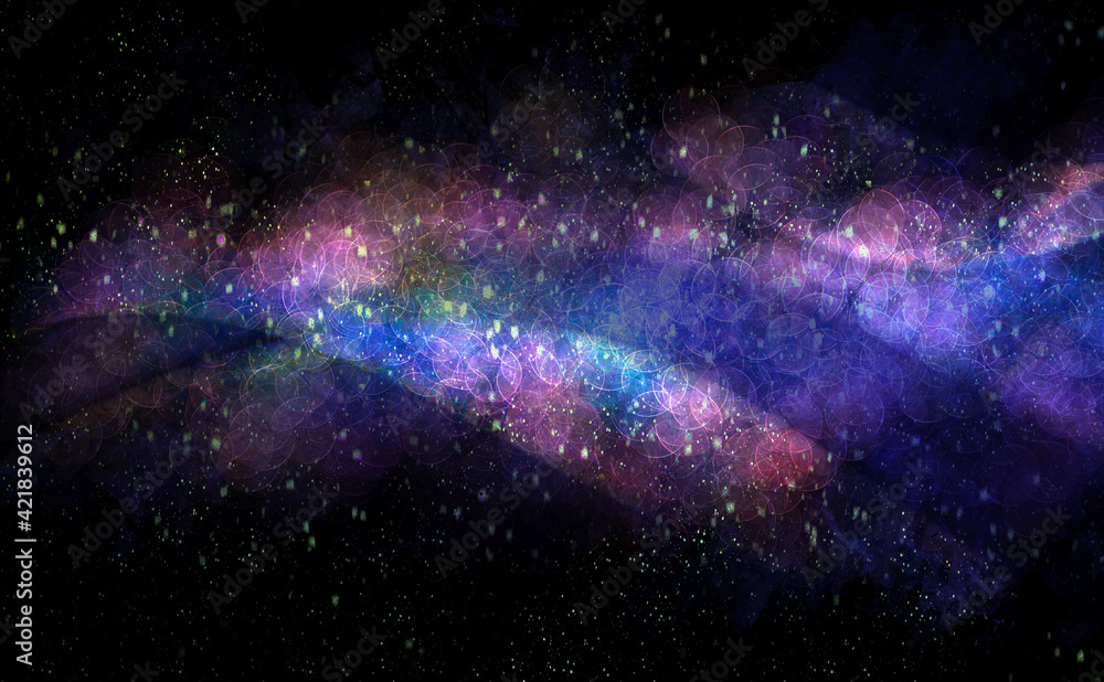 Sci-fi Galaxy Constellation Illustration for Background