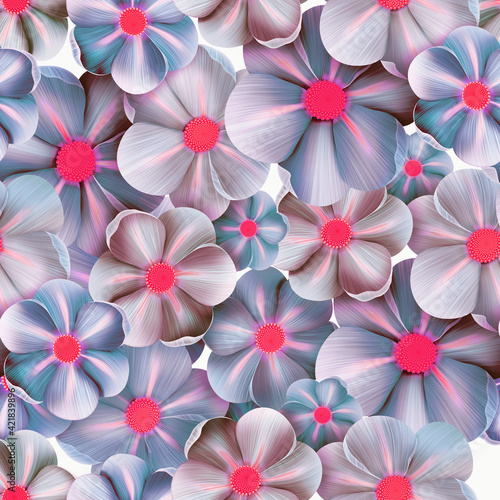 Summer floral seamless pattern. Flower background