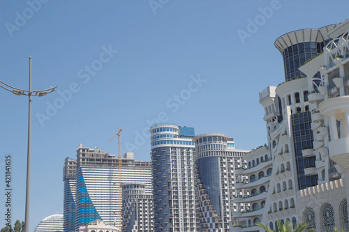 Skyscraper Office apartment building Batumi. high-rise buildings. Modern, Luxury Apartment Building