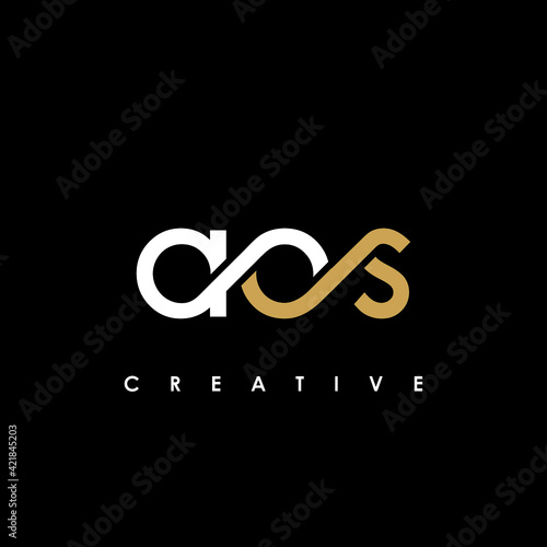 AOS Letter Initial Logo Design Template Vector Illustration photo