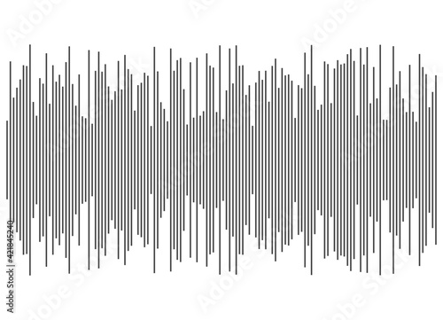 Color equalizer isolated on white background. Vector illustration. Pulse music player. Audio wave logo. Vector design element Poster of the sound wave template visualization signal Illustration eps 10