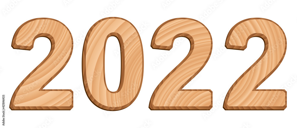 Vector digits isolated on white background. Set of three-dimensional numerals with texture of wood Vector digits isolated on white background. Set of three-dimensional numerals with texture of wood
