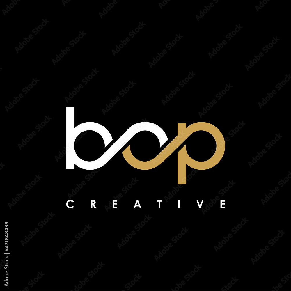 Foto BOP Letter Initial Logo Design Template Vector Illustration