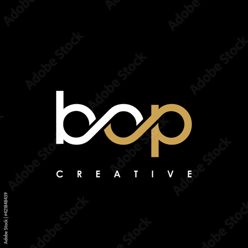 Tableau sur toile BOP Letter Initial Logo Design Template Vector Illustration