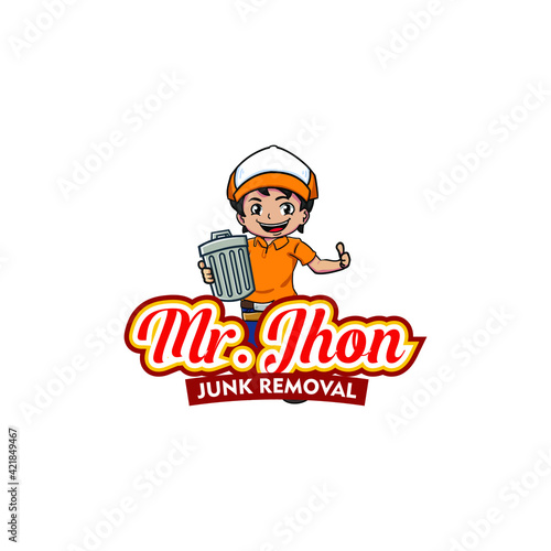 Logo Mascot Junk Removal, Logo Design
