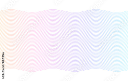 Soft rainbow color. Linear background. Design elements. Poligonal lines. Guilloche. The protective layer for banknotes, diplomas and certificates template. Vector illustration EPS 10