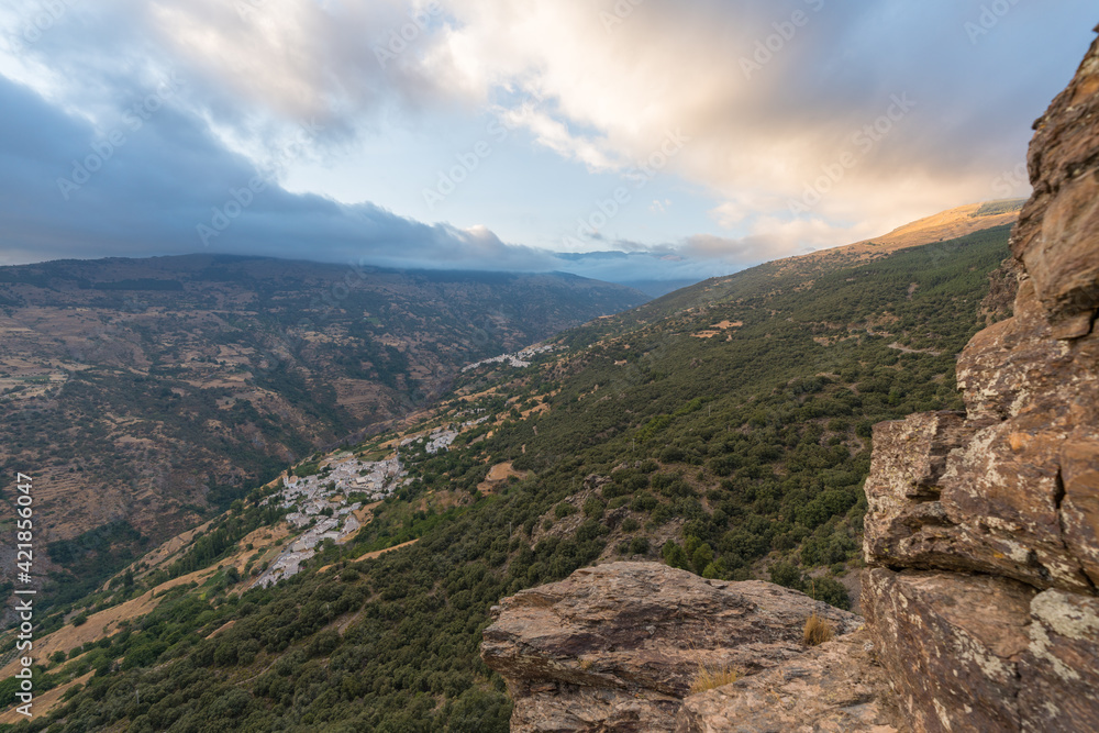 Mountainous landscape in Sierra Nevada in southern Spain