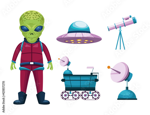 alien and icons