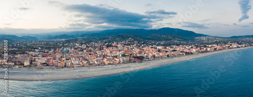 Aerial view of the city of Gioiosa. Calabria Italy