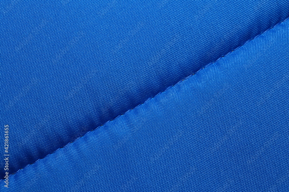 Blue Synthetic Fabric Close up Background - obrazy, fototapety, plakaty 