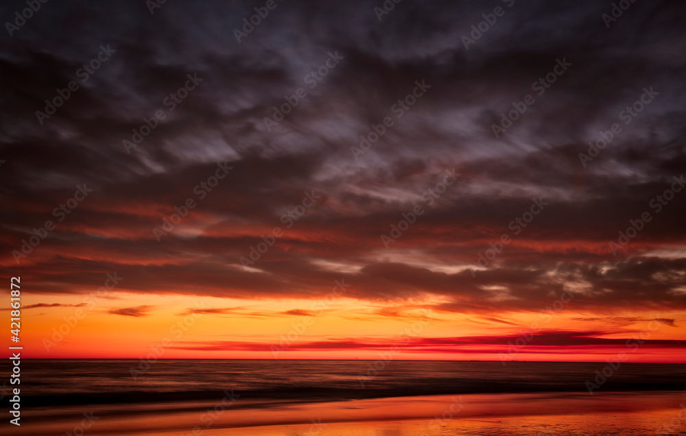 Obraz premium Storm Clouds at Sunset, Oceanside CA