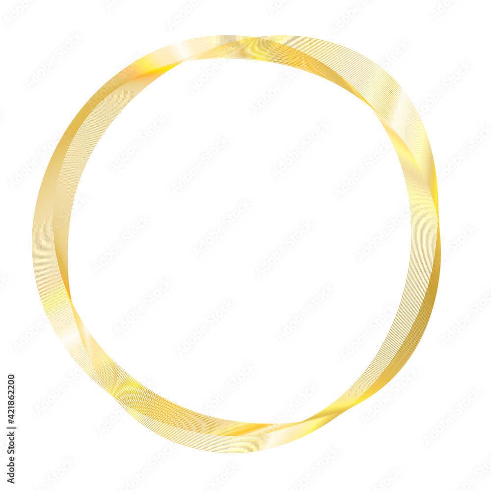 Design elements. Wave of many glittering lines circle ring. Abstract glow wavy stripes on white background isolated. Vector illustration EPS 10. Glitter waves with lines created using Blend Tool Design elements. Wave of many glittering lines circle ring. Abstract glow wavy stripes on white background isolated. Vector illustration EPS 10. Glitter waves with lines created using Blend Tool