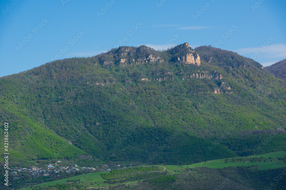 Spring landscape with mountains, Tavush, Armenia