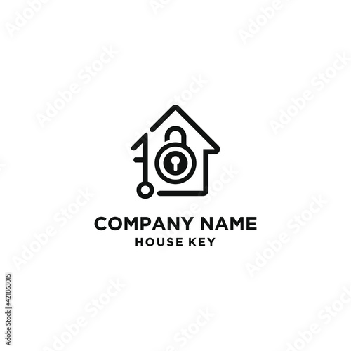 buy house key logo vector eps 10