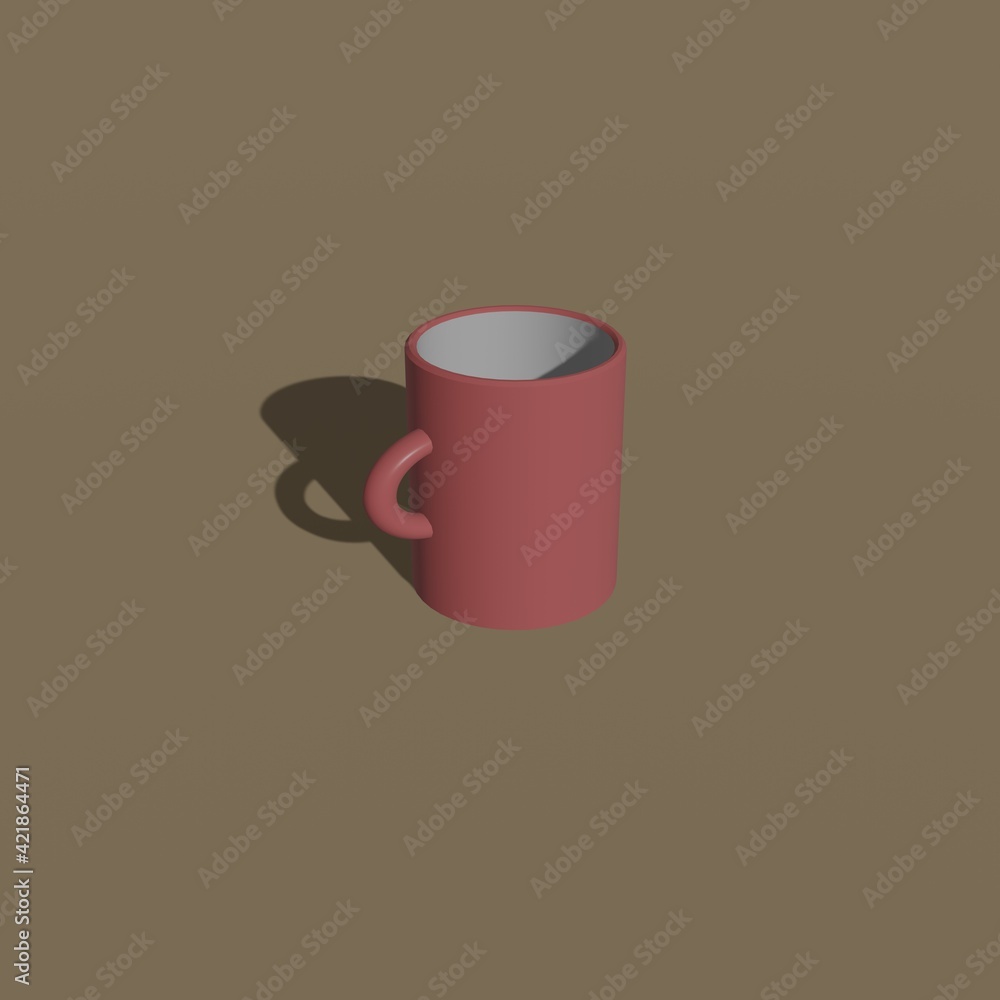 Realistic 3D mockup of a mug. Render mugs for web pages Realistic 3D mockup of a mug. Render mugs for web pages