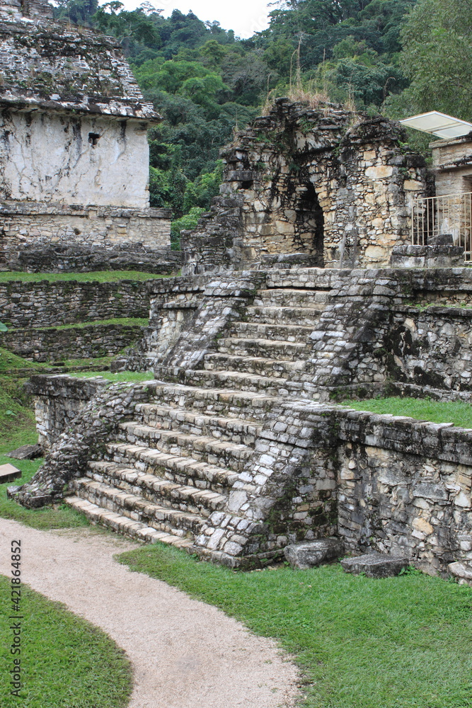Ruins of Temple XIV in Palenque, Mexico