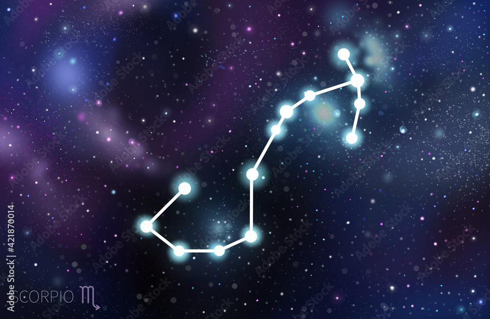 Scorpio constellation in night sky Scorpio constellation in night sky