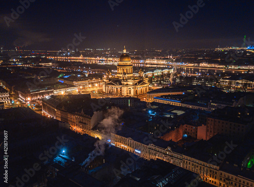 Obraz na płótnie saac's cathedral in saint petersburg w salonie
