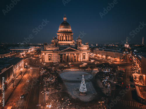 Obraz na płótnie saac's cathedral in saint petersburg w salonie