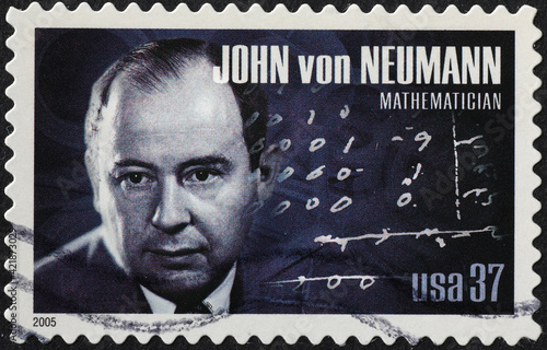 Mathematician John von Neumann on american postage stamp photo