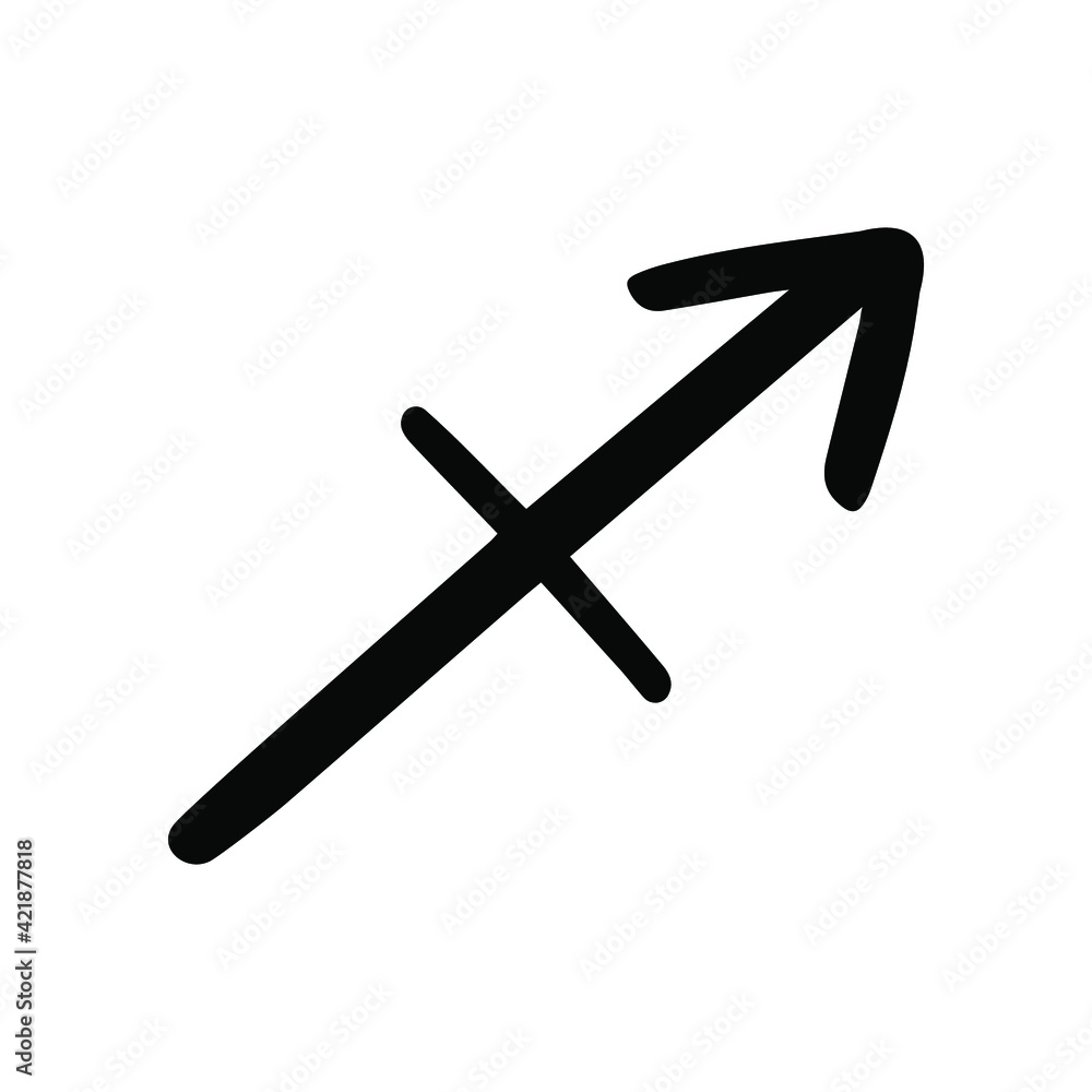 Vector illustration of Sagittarius zodiac sign Vector illustration of Sagittarius zodiac sign