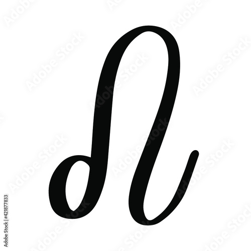 Vector illustration of Leo zodiac sign