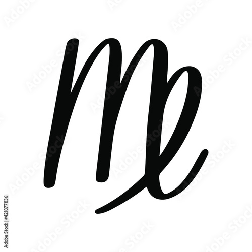 Vector illustration of Virgo zodiac sign