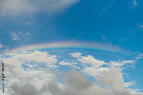 rainbow over the clouds