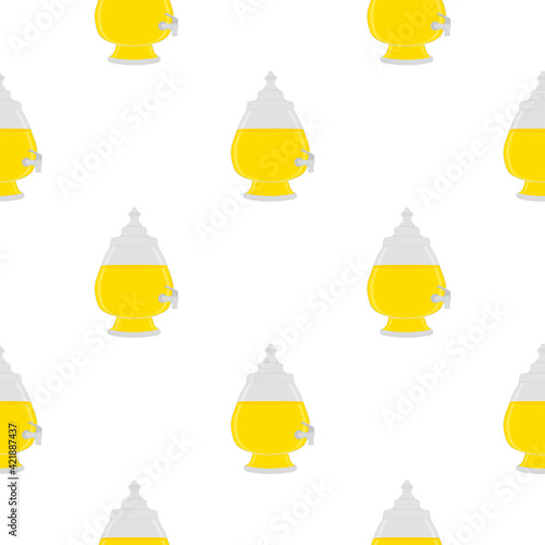 Illustration on theme big colored lemonade in glass jug