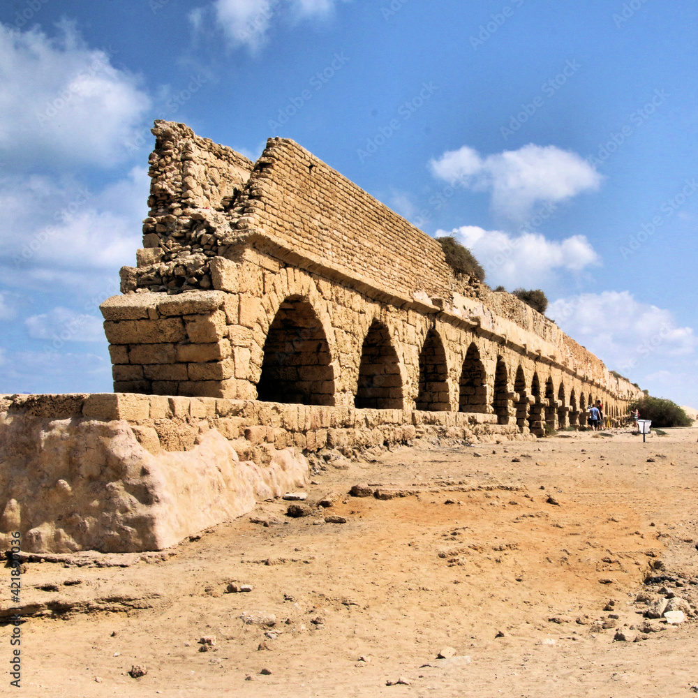 The Aqueduct in Caeserea in Israel