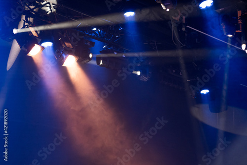 abstraction - smoke and lights on the concert stage